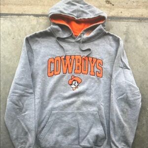 VTG Y2K Oklahoma State Cowboys grey hoodie pullover colosseum size large